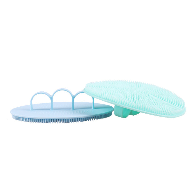 Soft Silicone Body Scrubber | Gentle Exfoliating Shower Brush with Secure Finger Strap