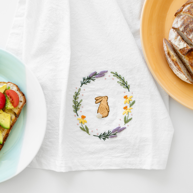 Spring Rabbit Kitchen Towel Beginner Kit