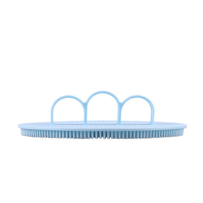 Soft Silicone Body Scrubber | Gentle Exfoliating Shower Brush with Secure Finger Strap