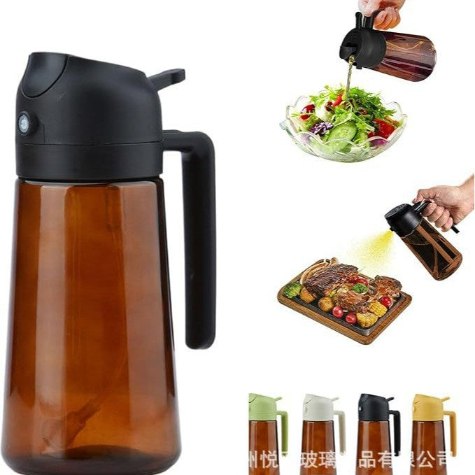 Dual-Use Oil Sprayer & Dispenser Bottle