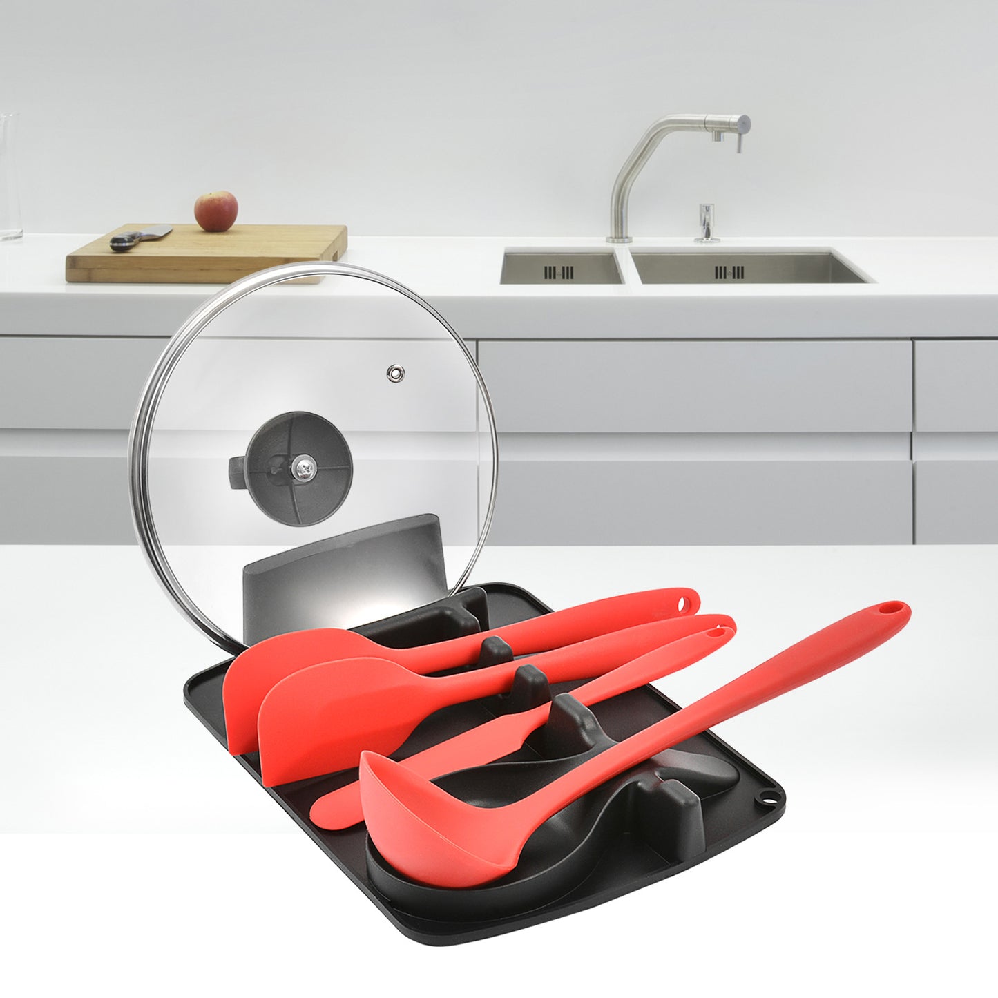 Kitchen Silicone Utensil Holder | Keep Stovetop & Counter Clean While Cooking