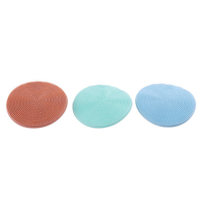 Soft Silicone Body Scrubber | Gentle Exfoliating Shower Brush with Secure Finger Strap