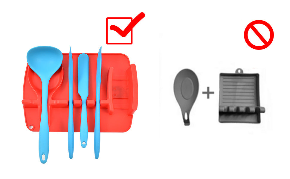 Kitchen Silicone Utensil Holder | Keep Stovetop & Counter Clean While Cooking