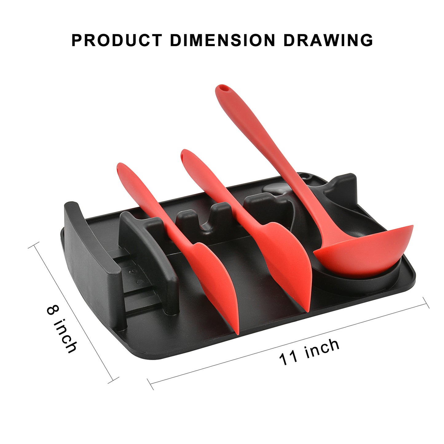 Kitchen Silicone Utensil Holder | Keep Stovetop & Counter Clean While Cooking