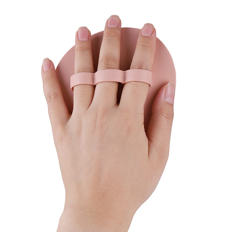Soft Silicone Body Scrubber | Gentle Exfoliating Shower Brush with Secure Finger Strap
