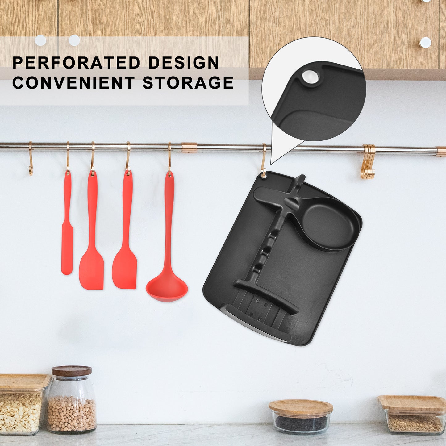 Kitchen Silicone Utensil Holder | Keep Stovetop & Counter Clean While Cooking