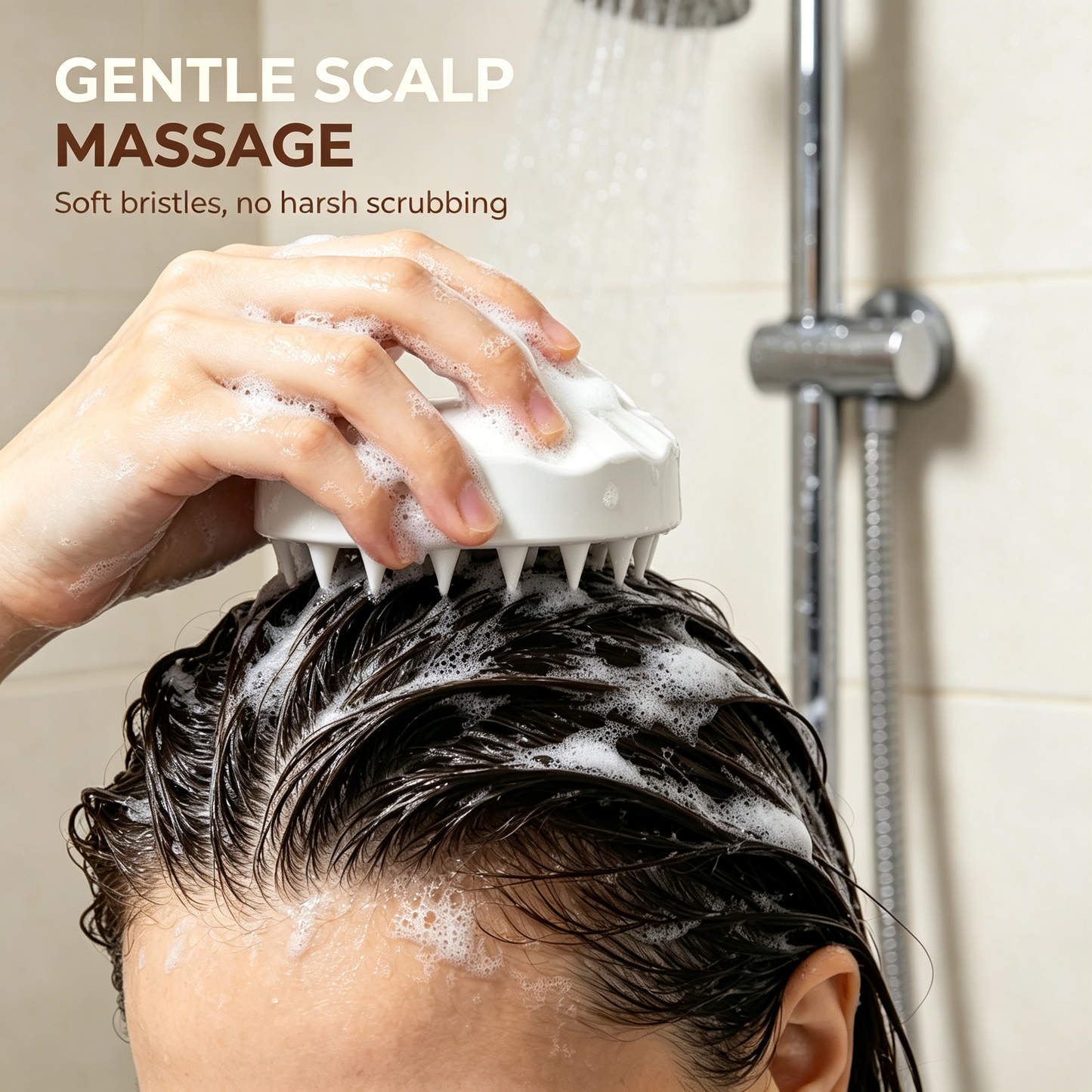 Soft Silicone Scalp Massage Brush | Daily Hair Care Essential