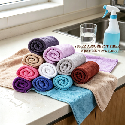 Premium Multi-Color Microfiber Towels, All-Purpose Daily Towel Set