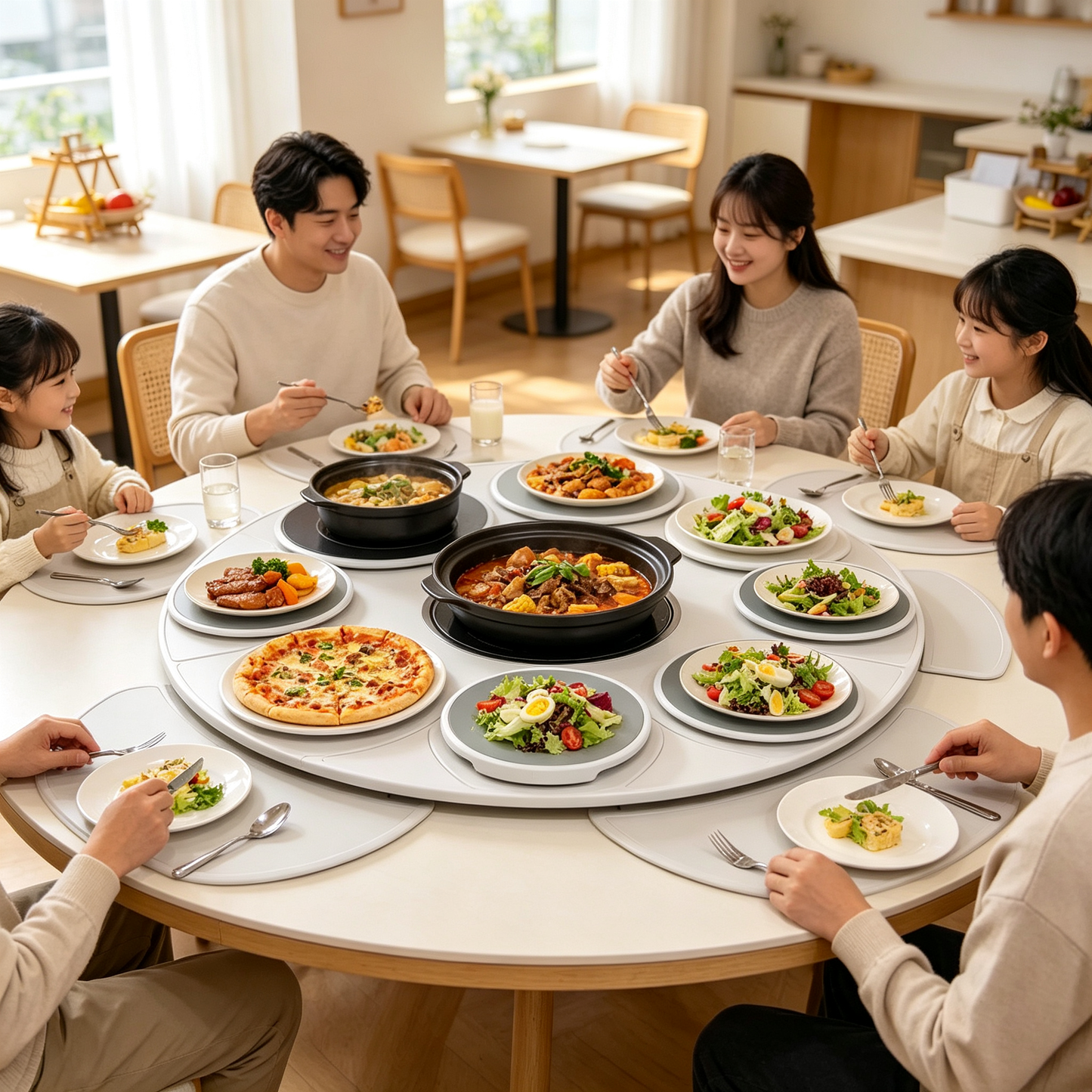 Modular Expandable Rotating Lazy Susan | Modern Dining Essential
