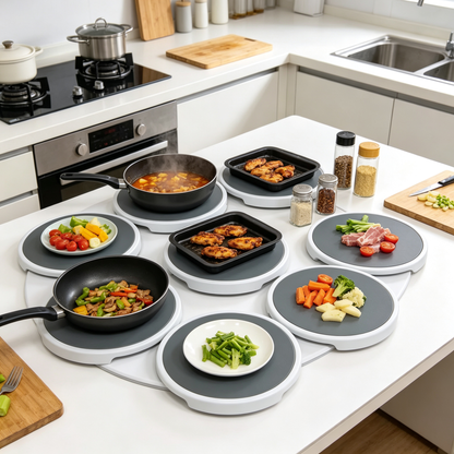 Modular Expandable Rotating Lazy Susan | Modern Dining Essential